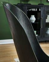 Rowanbeck Dining Table and 6 Chairs in Black by Ashley at Eve Furniture