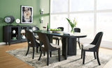 Rowanbeck Dining Table and 6 Chairs in Black by Ashley at Eve Furniture