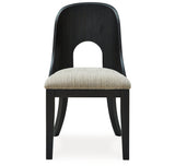 Rowanbeck Dining Table and 6 Chairs with Storage in Black by Ashley at Eve Furniture