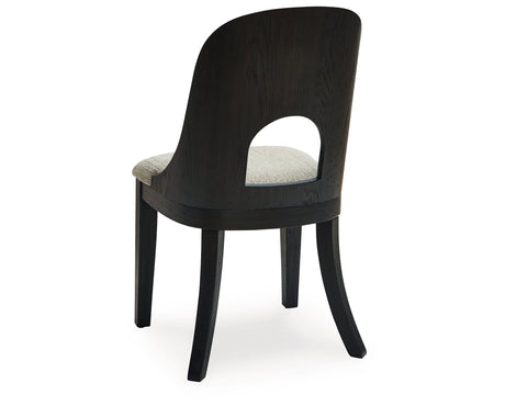 Rowanbeck Dining Table and 6 Chairs with Storage in Black by Ashley at Eve Furniture