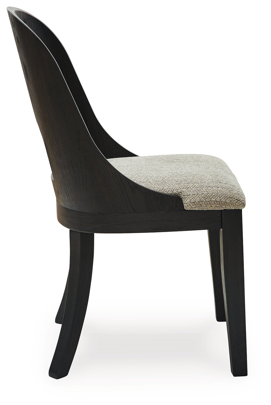 Rowanbeck Dining Table and 6 Chairs with Storage in Black by Ashley at Eve Furniture