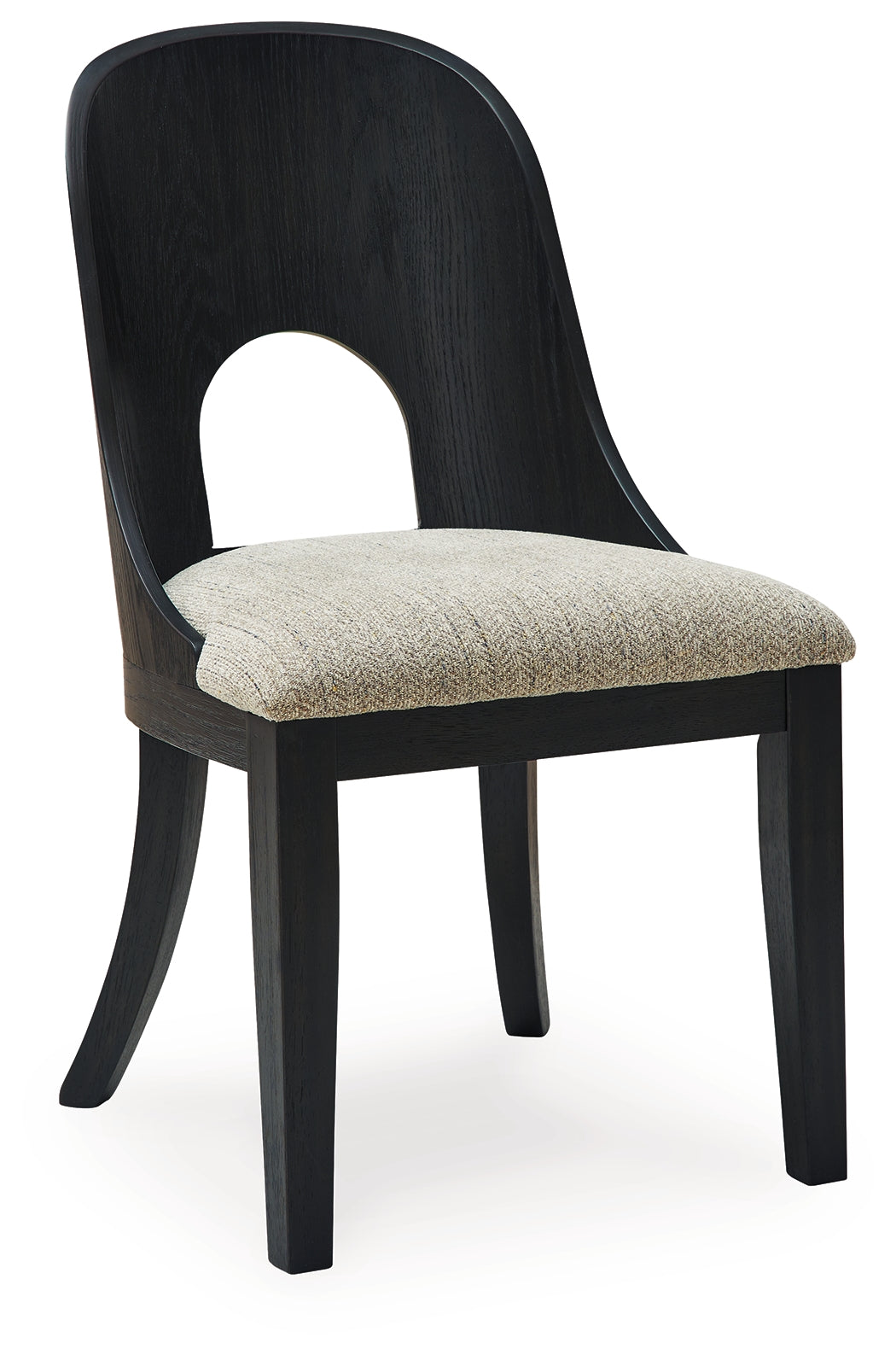 Rowanbeck Dining Table and 6 Chairs with Storage in Black by Ashley at Eve Furniture