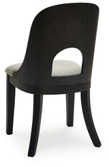 Rowanbeck Dining Table and 6 Chairs with Storage in Black by Ashley at Eve Furniture