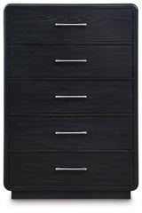 Rowanbeck Black Chest of Drawers by Ashley at Eve Furniture