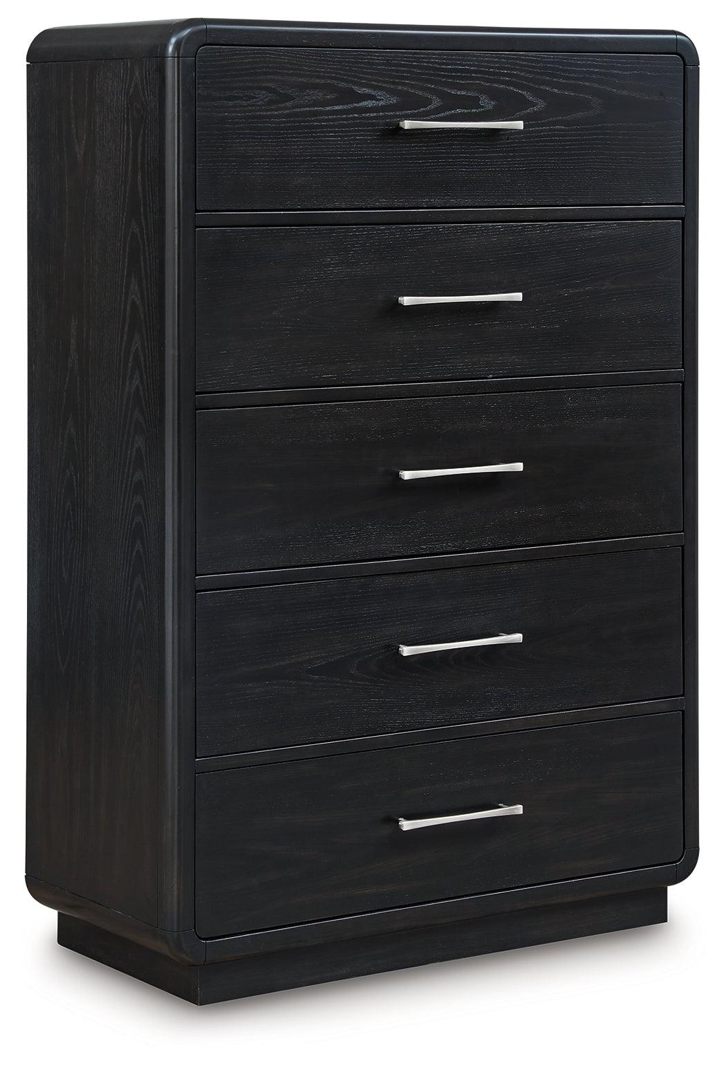 Rowanbeck Black Chest of Drawers by Ashley at Eve Furniture