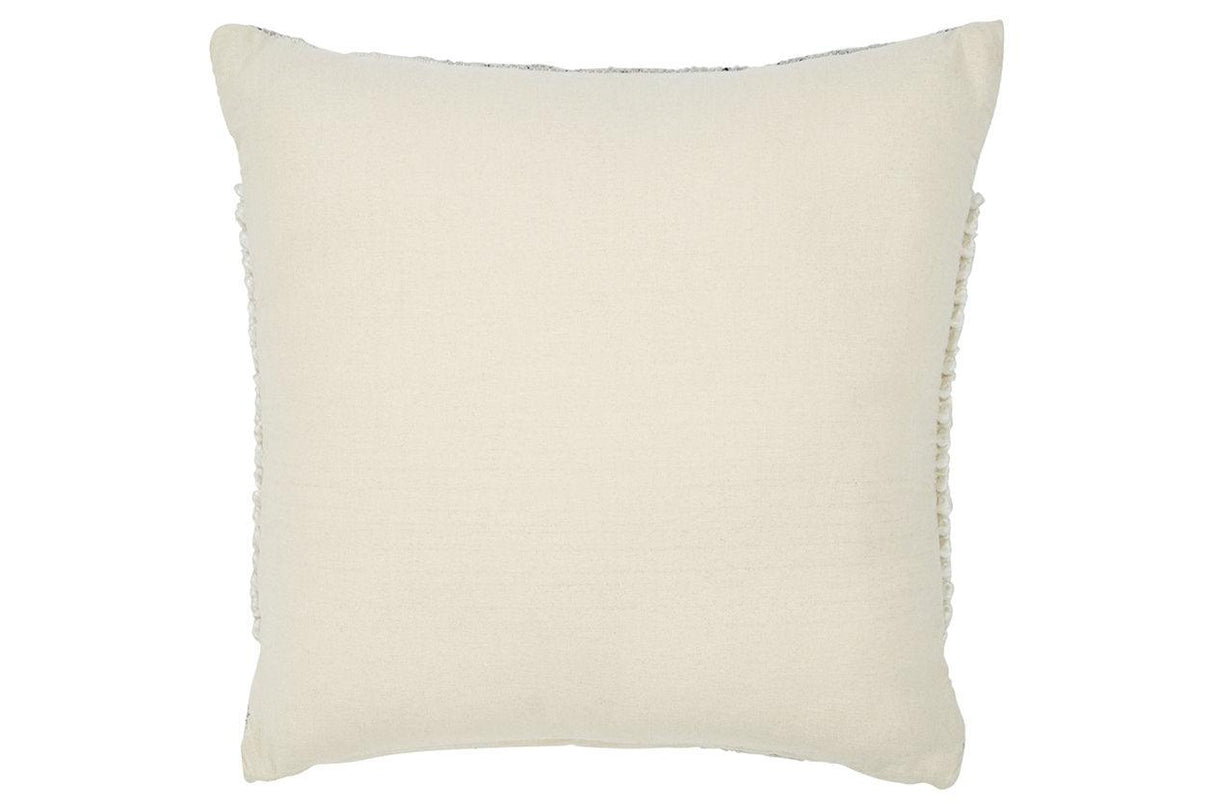 Rowcher Gray/White Pillow by Ashley at Eve Furniture