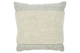 Rowcher Gray/White Pillow by Ashley at Eve Furniture