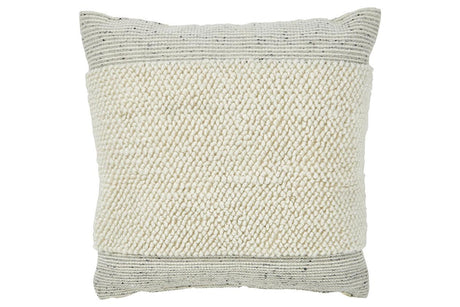 Rowcher Gray/White Pillow by Ashley at Eve Furniture