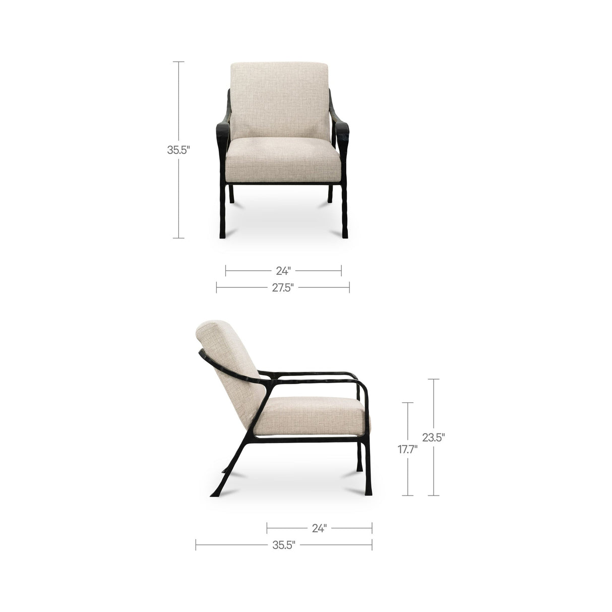 Rowe Beige Accent Chair by Moe's Home at Eve Furniture