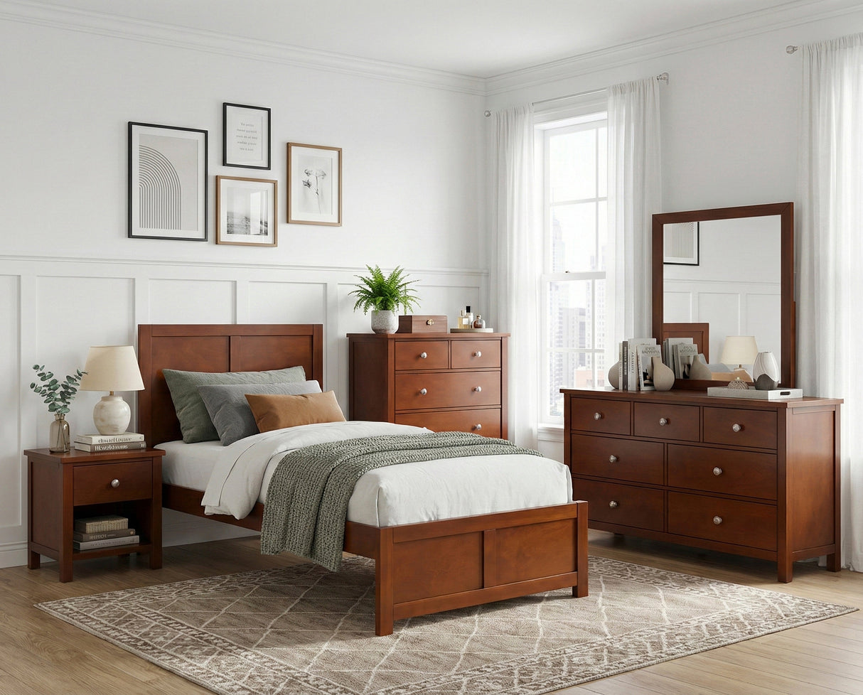 Rowe Dark Cherry Drawer Chest by Homelegance at Eve Furniture