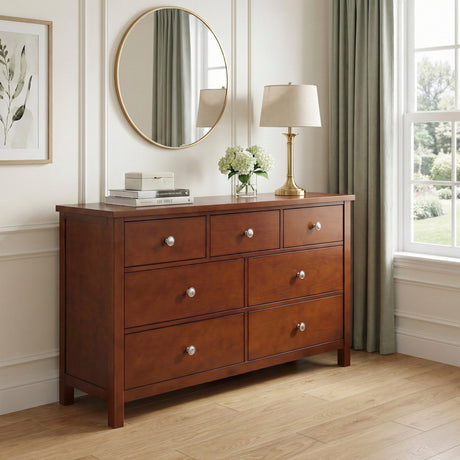 Rowe Dark Cherry Drawer Dresser by Homelegance at Eve Furniture