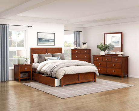 Rowe Dark Cherry Drawer Night Stand by Homelegance at Eve Furniture