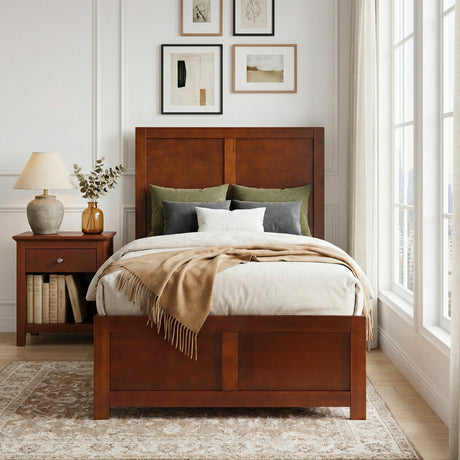 Rowe Dark Cherry Drawer Night Stand by Homelegance at Eve Furniture