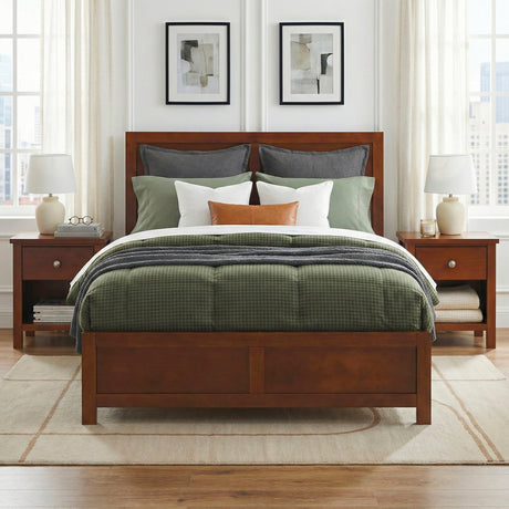 Rowe Dark Cherry Drawer Night Stand by Homelegance at Eve Furniture