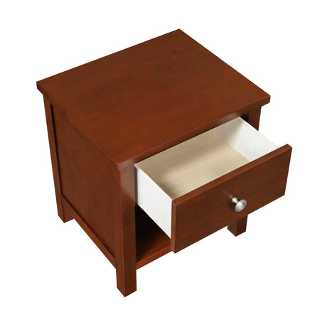 Rowe Dark Cherry Drawer Night Stand by Homelegance at Eve Furniture