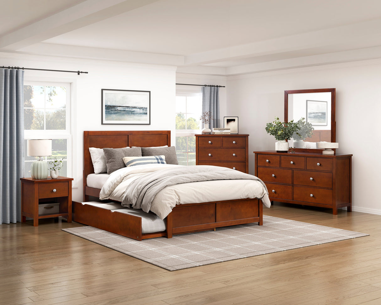 Rowe Dark Cherry Drawer Night Stand by Homelegance at Eve Furniture