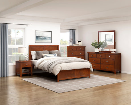Rowe Dark Cherry Full Platform Bed by Homelegance at Eve Furniture