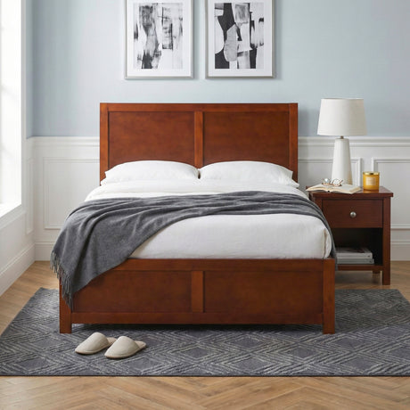 Rowe Dark Cherry Full Platform Bed by Homelegance at Eve Furniture