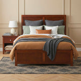 Rowe Dark Cherry Full Platform Bed by Homelegance at Eve Furniture