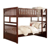 Rowe Dark Cherry Full/Full Bunk Bed by Homelegance at Eve Furniture