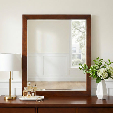 Rowe Dark Cherry Mirror by Homelegance at Eve Furniture