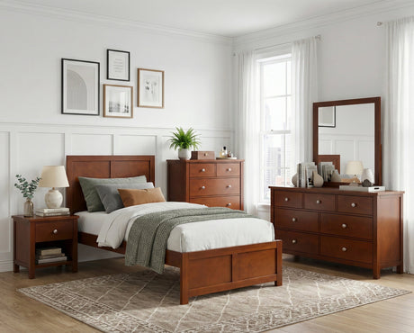 Rowe Dark Cherry Mirror by Homelegance at Eve Furniture