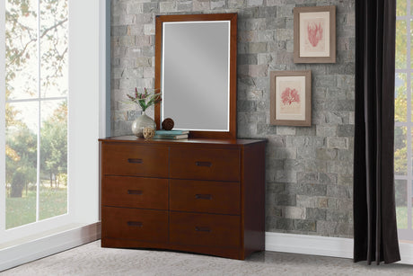 Rowe Dark Cherry Mirror by Homelegance at Eve Furniture