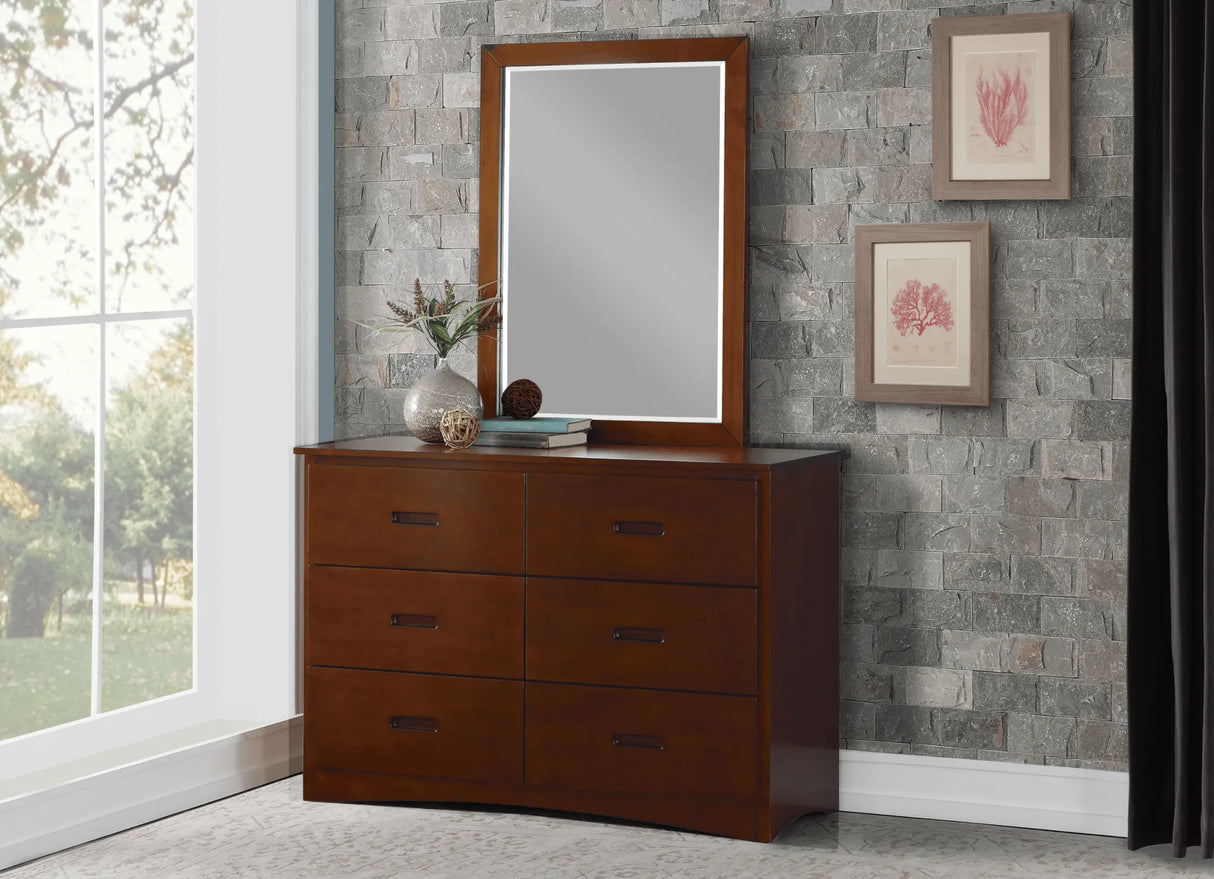 Rowe Dark Cherry Mirror (Mirror Only) by Homelegance at Eve Furniture