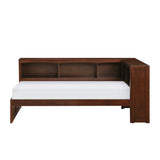Rowe Dark Cherry Twin Bookcase Corner Bed by Homelegance at Eve Furniture
