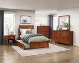 Rowe Dark Cherry Twin Platform Bed by Homelegance at Eve Furniture