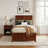 Rowe Dark Cherry Twin Platform Bed by Homelegance at Eve Furniture