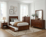 Rowe Dark Cherry Twin Platform Bed by Homelegance at Eve Furniture