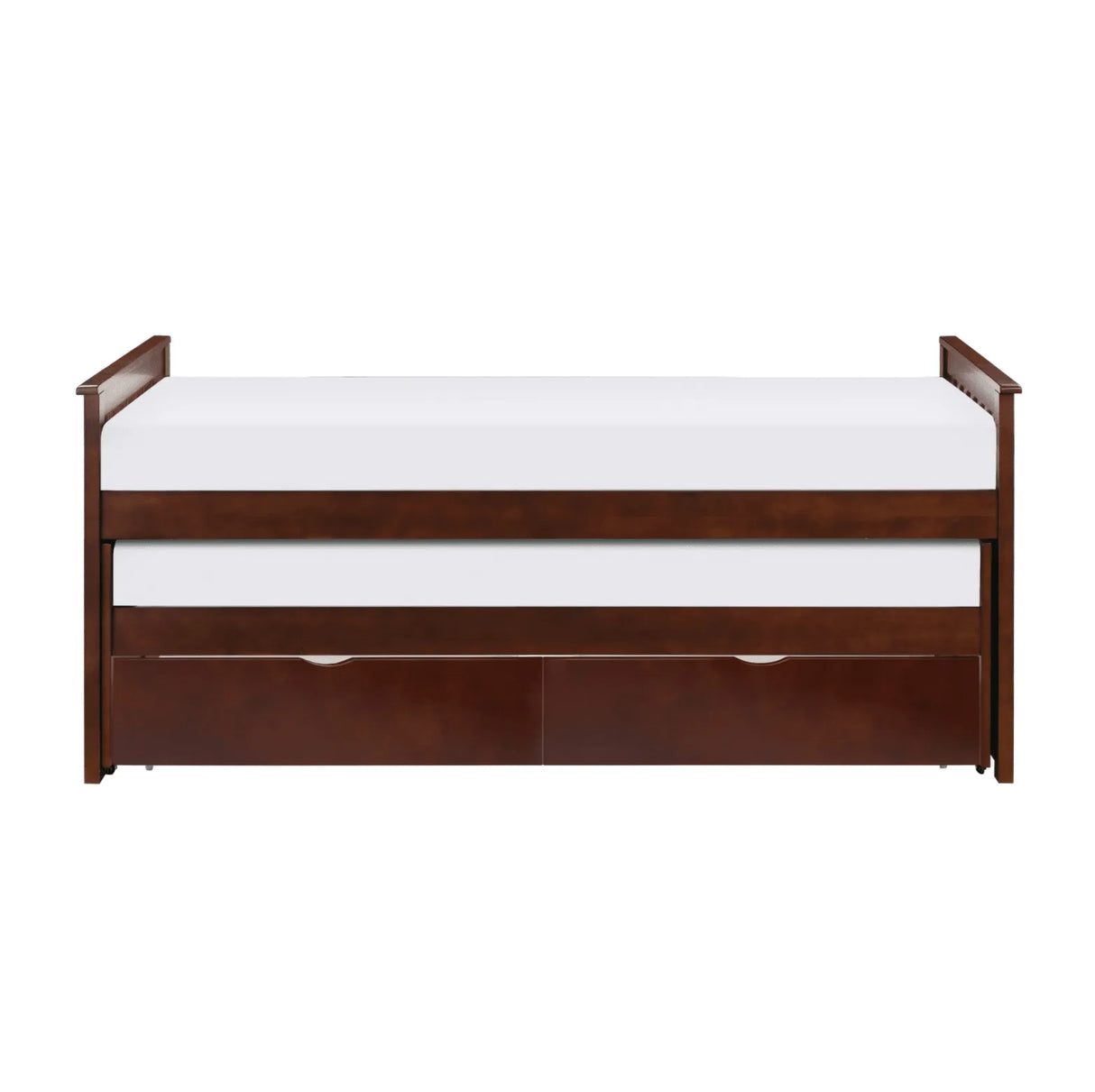 Rowe Dark Cherry Twin/Twin Bed with Storage Boxes by Homelegance at Eve Furniture
