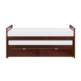 Rowe Dark Cherry Twin/Twin Bed with Storage Boxes by Homelegance at Eve Furniture