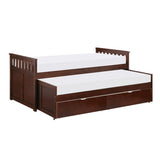 Rowe Dark Cherry Twin/Twin Bed with Storage Boxes by Homelegance at Eve Furniture