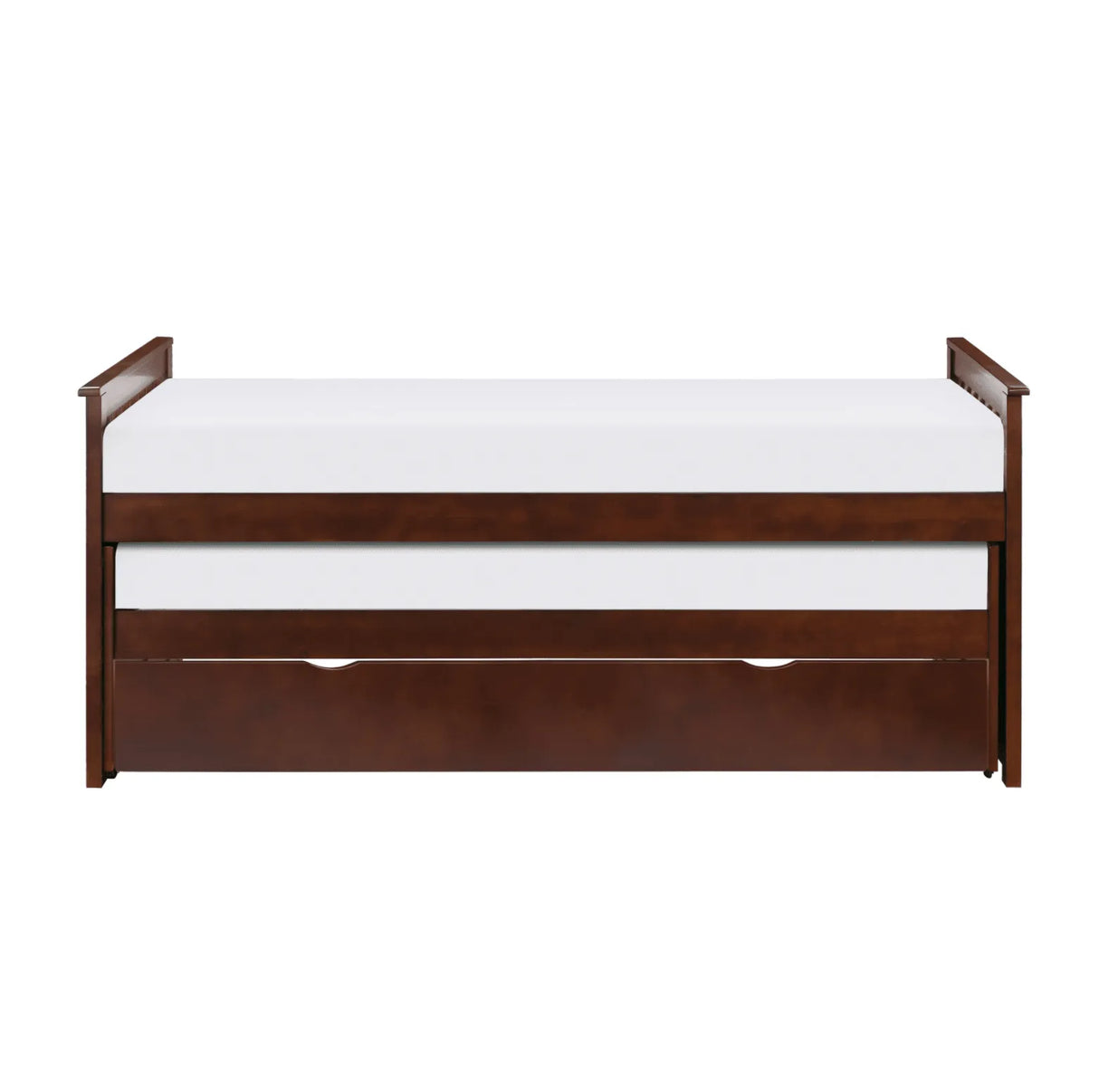 Rowe Dark Cherry Twin/Twin Bed with Twin Trundle by Homelegance at Eve Furniture