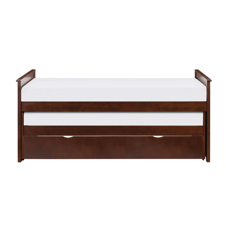 Rowe Dark Cherry Twin/Twin Bed with Twin Trundle by Homelegance at Eve Furniture