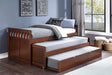 Rowe Dark Cherry Twin/Twin Bed with Twin Trundle by Homelegance at Eve Furniture