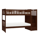 Rowe Dark Cherry Twin/Twin Step Bunk Bed by Homelegance at Eve Furniture