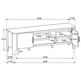 Rowe Light Oak 65-inch 2-door Wood TV Stand Media Console by Coaster at Eve Furniture