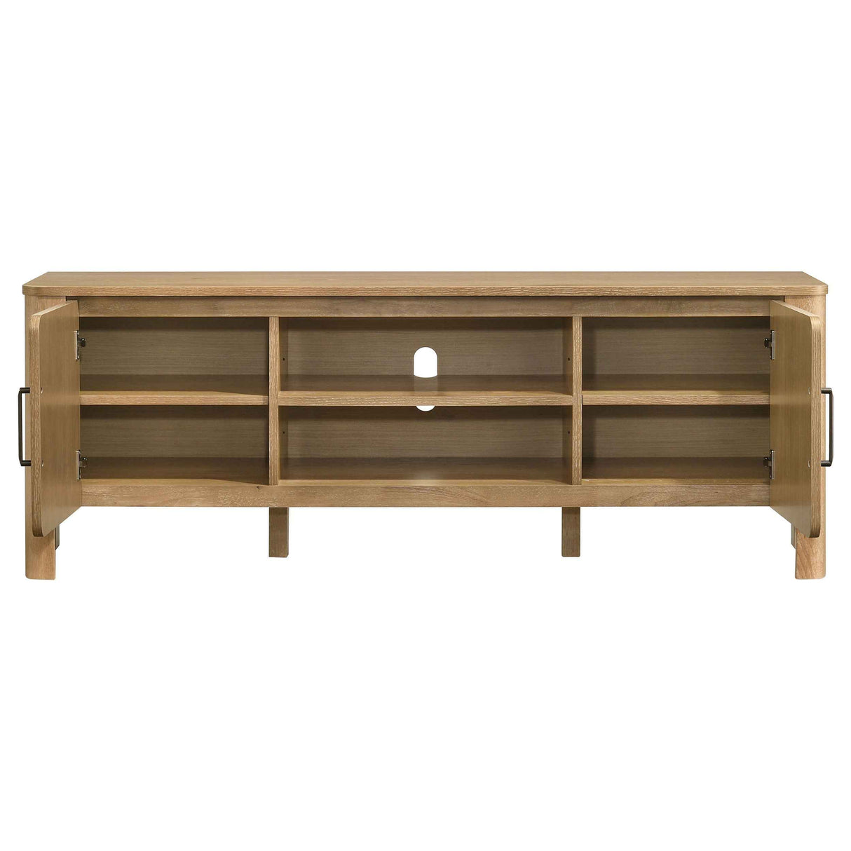 Rowe Light Oak 65-inch 2-door Wood TV Stand Media Console by Coaster at Eve Furniture