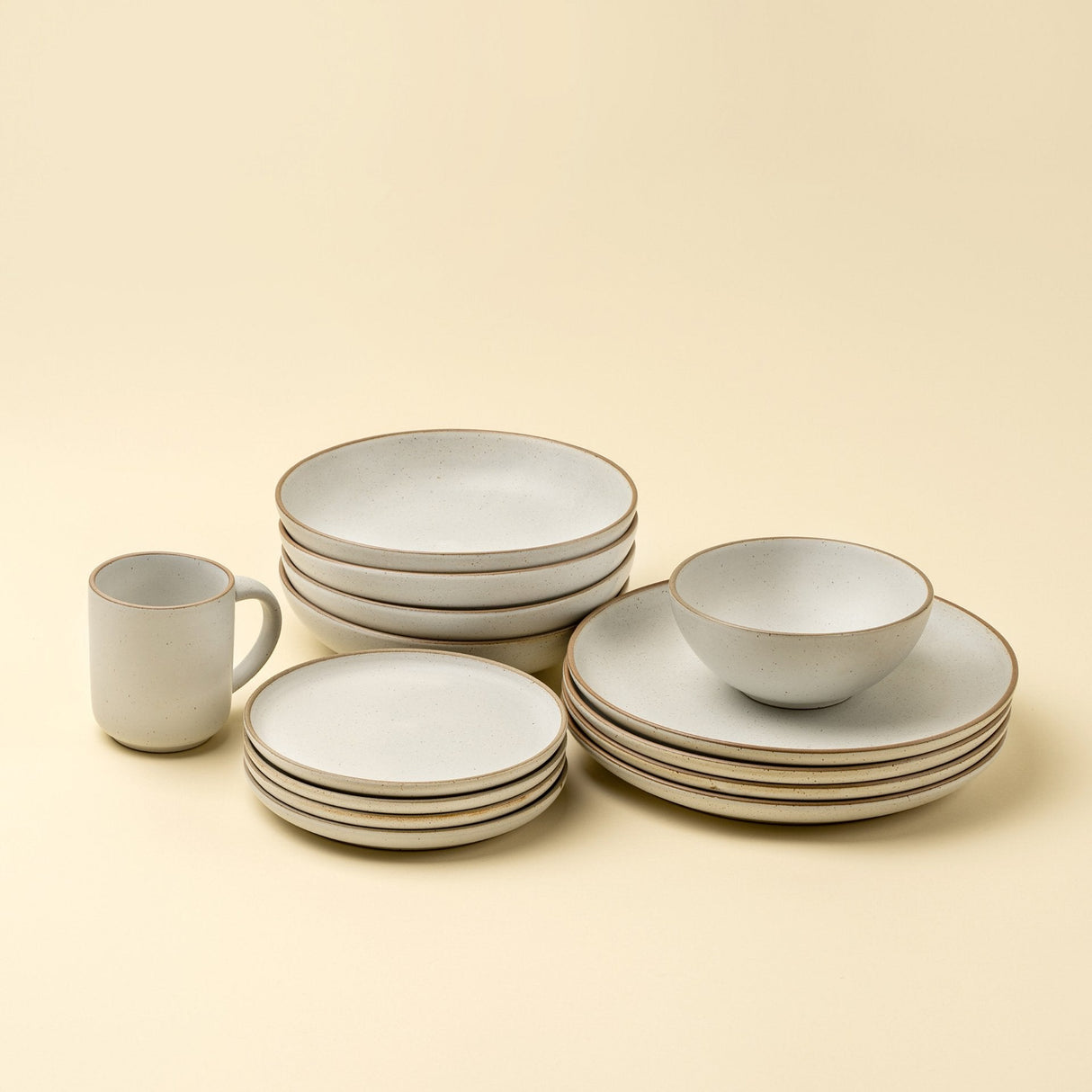 Rowe Small Plate, Ivory, Set of 4 by Mercana at Eve Furniture