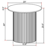 Rowena White 2-Piece Faux Marble Coffee and End Table Set by Coaster at Eve Furniture