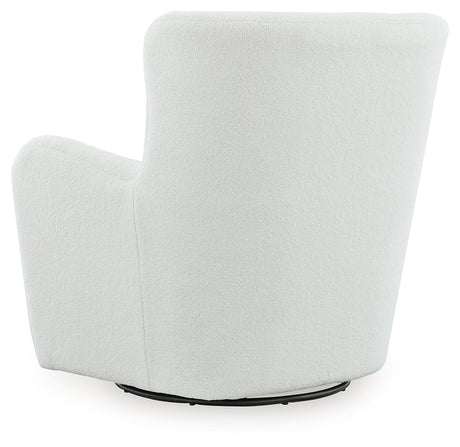 Rowenburg Cream Swivel Glider Accent Chair by Ashley at Eve Furniture