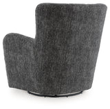 Rowenburg Heather Charcoal Swivel Glider Accent Chair by Ashley at Eve Furniture