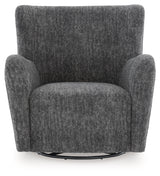 Rowenburg Heather Charcoal Swivel Glider Accent Chair