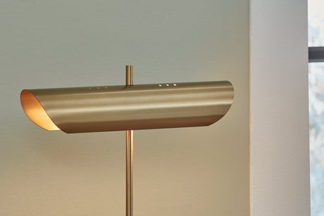 Rowleigh Gold Finish/White Desk Lamp