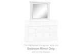 Rowlenstown Antique White Bedroom Mirror by Ashley at Eve Furniture