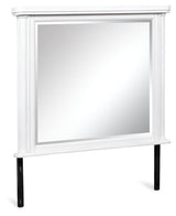 Rowlenstown Antique White Bedroom Mirror by Ashley at Eve Furniture
