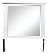 Rowlenstown Antique White Bedroom Mirror by Ashley at Eve Furniture
